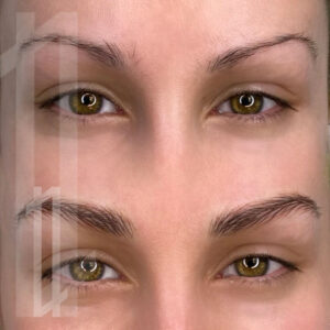 micropigmentación de cejas en mujeres antes y después
